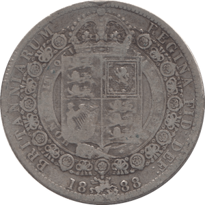 1888 HALFCROWN ( NF ) - HALFCROWN - Cambridgeshire Coins