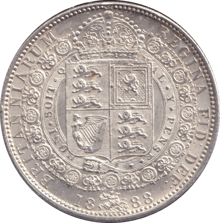 1888 HALFCROWN ( UNC ) - HALFCROWN - Cambridgeshire Coins