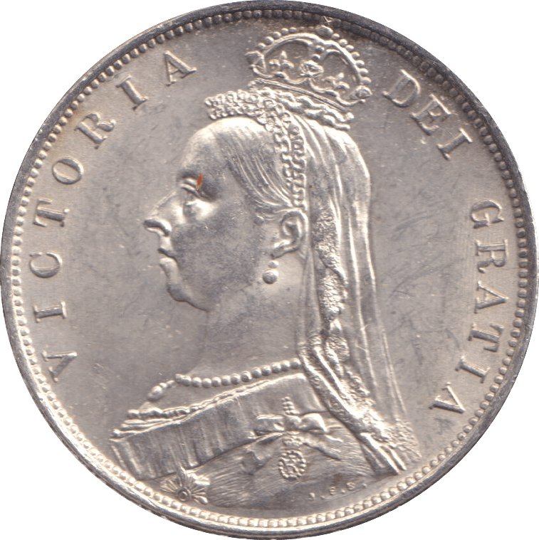 1888 HALFCROWN ( UNC ) - HALFCROWN - Cambridgeshire Coins