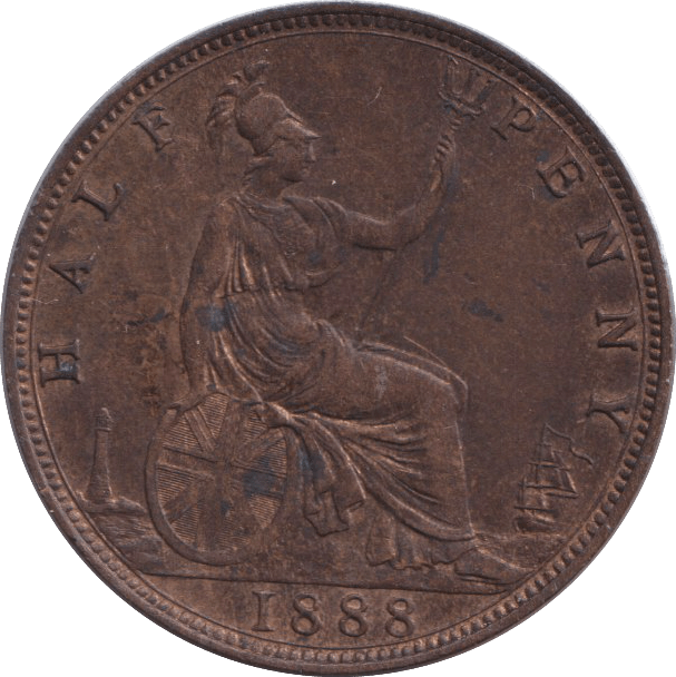 1888 HALFPENNY ( AUNC ) - HALFPENNY - Cambridgeshire Coins