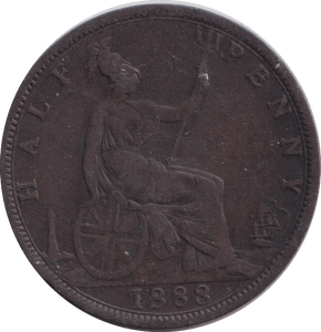 1888 HALFPENNY ( FINE ) - HALFPENNY - Cambridgeshire Coins