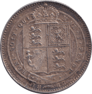 1888 SHILLING ( EF ) 1 - SHILLING - Cambridgeshire Coins