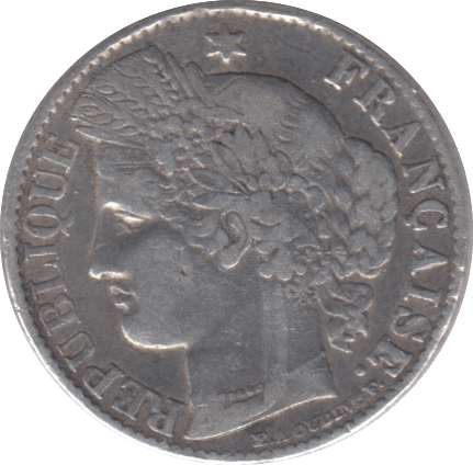 1888 SILVER 50 CENTS FRANCE - SILVER WORLD COINS - Cambridgeshire Coins