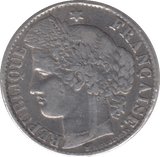 1888 SILVER 50 CENTS FRANCE - SILVER WORLD COINS - Cambridgeshire Coins