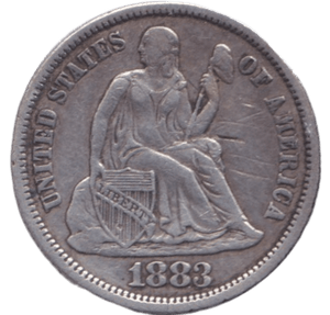 1888 SILVER DIME USA - SILVER WORLD COINS - Cambridgeshire Coins
