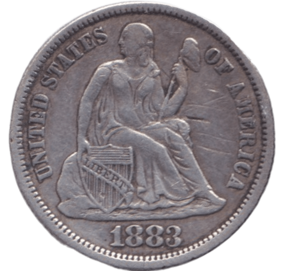 1888 SILVER DIME USA - SILVER WORLD COINS - Cambridgeshire Coins