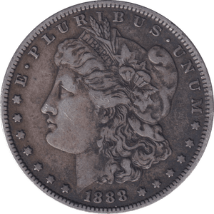 1888 SILVER MORGAN DOLLAR USA - SILVER WORLD COINS - Cambridgeshire Coins