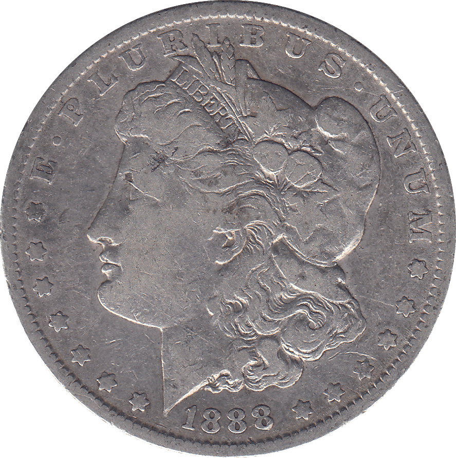 1888 SILVER MORGAN DOLLAR USA - SILVER WORLD COINS - Cambridgeshire Coins