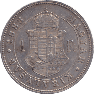 1888 SILVER ONE FLORINT HUNGARY - SILVER WORLD COINS - Cambridgeshire Coins