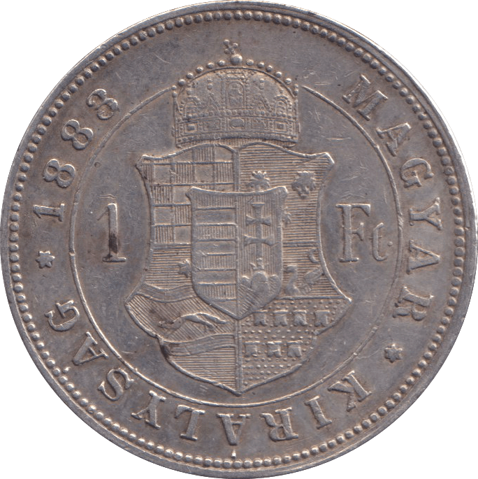 1888 SILVER ONE FLORINT HUNGARY - SILVER WORLD COINS - Cambridgeshire Coins