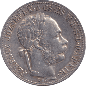 1888 SILVER ONE FLORINT HUNGARY - SILVER WORLD COINS - Cambridgeshire Coins