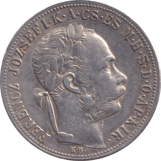 1888 SILVER ONE FLORINT HUNGARY - SILVER WORLD COINS - Cambridgeshire Coins