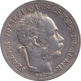 1888 SILVER ONE FLORINT HUNGARY - SILVER WORLD COINS - Cambridgeshire Coins