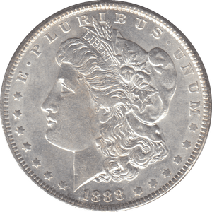 1888 SILVER ONE MORGAN DOLLAR USA - SILVER WORLD COINS - Cambridgeshire Coins
