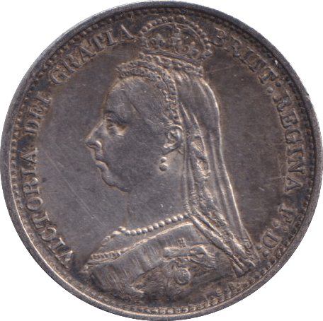 1888 SIXPENCE ( EF ) - SIXPENCE - Cambridgeshire Coins