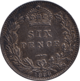1888 SIXPENCE ( EF ) - SIXPENCE - Cambridgeshire Coins