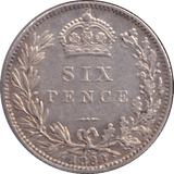 1888 SIXPENCE ( EF ) - SIXPENCE - Cambridgeshire Coins
