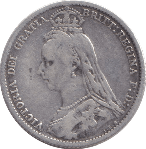 1888 SIXPENCE ( FINE ) - SIXPENCE - Cambridgeshire Coins