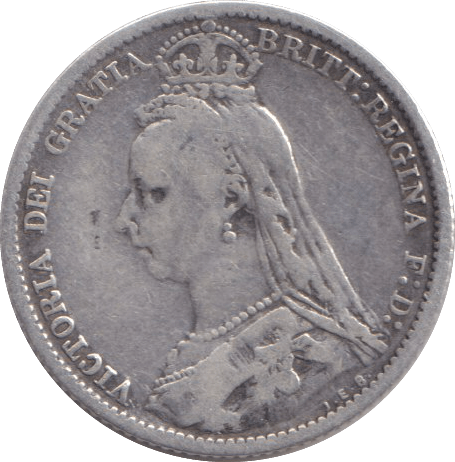 1888 SIXPENCE ( FINE ) - SIXPENCE - Cambridgeshire Coins