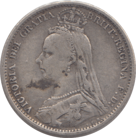 1888 SIXPENCE ( FINE ) - SIXPENCE - Cambridgeshire Coins