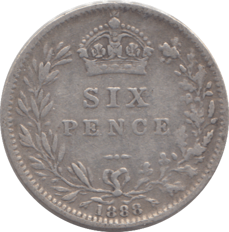 1888 SIXPENCE ( FINE ) - SIXPENCE - Cambridgeshire Coins