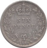 1888 SIXPENCE ( FINE ) - SIXPENCE - Cambridgeshire Coins