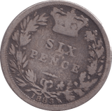 1888 SIXPENCE ( FINE ) - SIXPENCE - Cambridgeshire Coins