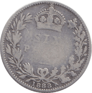 1888 SIXPENCE ( FINE ) - SIXPENCE - Cambridgeshire Coins