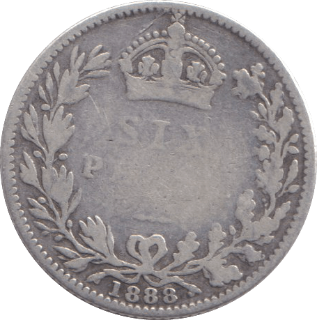 1888 SIXPENCE ( FINE ) - SIXPENCE - Cambridgeshire Coins
