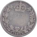 1888 SIXPENCE ( FINE ) - SIXPENCE - Cambridgeshire Coins
