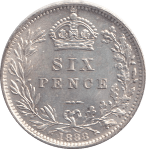 1888 SIXPENCE ( GF ) - SIXPENCE - Cambridgeshire Coins