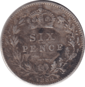 1888 SIXPENCE (GF) - SIXPENCE - Cambridgeshire Coins