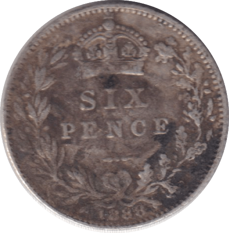 1888 SIXPENCE (GF) - SIXPENCE - Cambridgeshire Coins