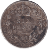 1888 SIXPENCE (GF) - SIXPENCE - Cambridgeshire Coins