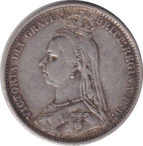 1888 SIXPENCE (GF) - SIXPENCE - Cambridgeshire Coins