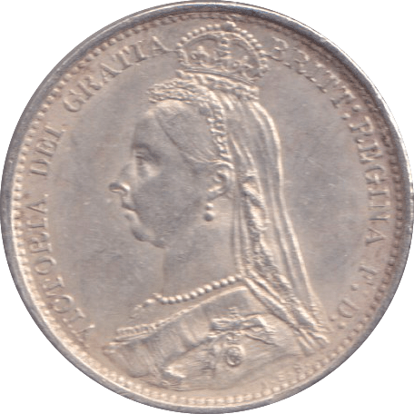 1888 SIXPENCE ( GVF ) - SIXPENCE - Cambridgeshire Coins