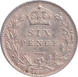 1888 SIXPENCE ( GVF ) - SIXPENCE - Cambridgeshire Coins