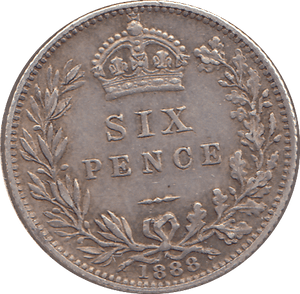 1888 SIXPENCE ( VF ) - SIXPENCE - Cambridgeshire Coins