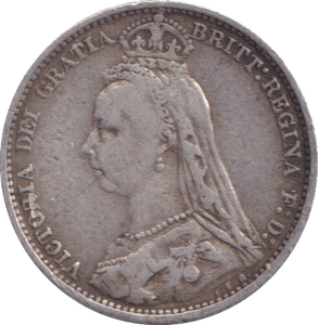 1888 SIXPENCE ( VF ) - SIXPENCE - Cambridgeshire Coins
