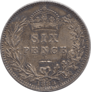 1888 SIXPENCE ( VF ) - SIXPENCE - Cambridgeshire Coins
