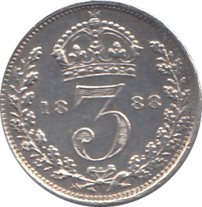 1888 THREEPENCE ( AUNC ) - THREEPENCE - Cambridgeshire Coins