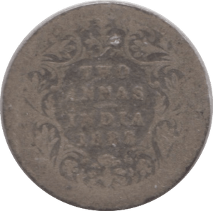1888 TWO ANNAS INDIA - SILVER WORLD COINS - Cambridgeshire Coins