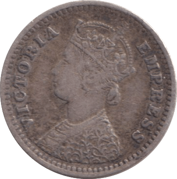 1888 TWO ANNAS INDIA - WORLD COINS - Cambridgeshire Coins