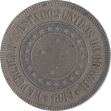 1889 200 REIS BRAZIL - WORLD COINS - Cambridgeshire Coins