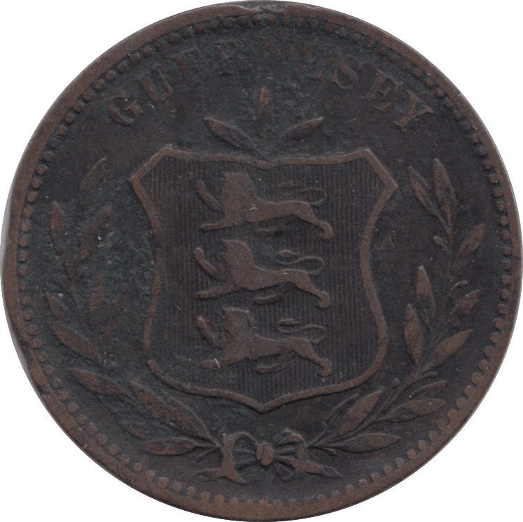 1889 8 DOUBLES GUERNSEY - WORLD COINS - Cambridgeshire Coins