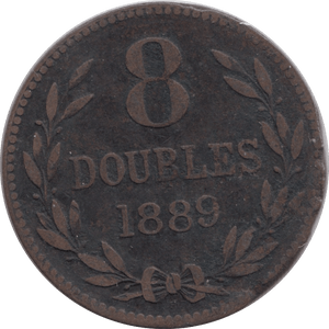 1889 8 DOUBLES GUERNSEY - WORLD COINS - Cambridgeshire Coins