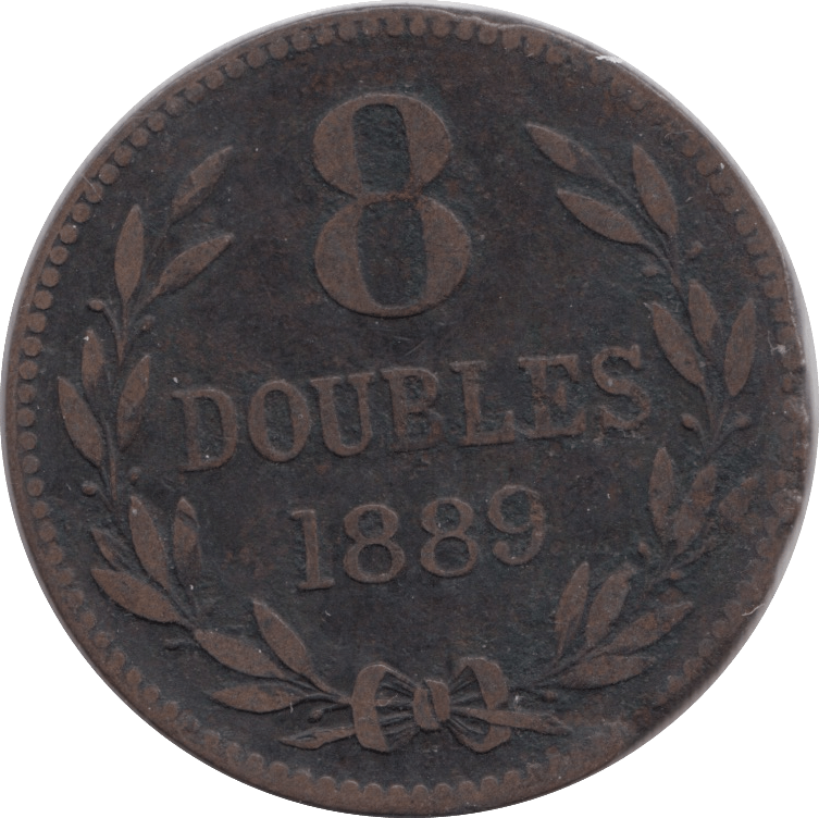 1889 8 DOUBLES GUERNSEY - WORLD COINS - Cambridgeshire Coins