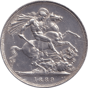 1889 CROWN 1 ( AUNC ) - CROWN - Cambridgeshire Coins