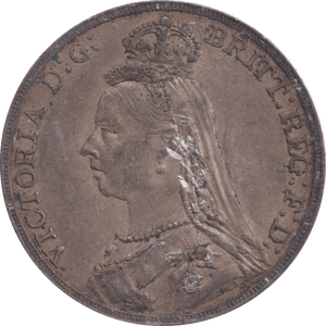 1889 CROWN 6 ( GVF ) - CROWN - Cambridgeshire Coins