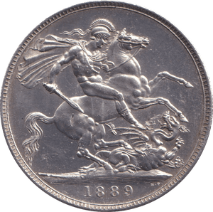 1889 CROWN ( AUNC ) CLEANED - CROWN - Cambridgeshire Coins